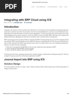 Integrating With ERP Cloud Using ICS