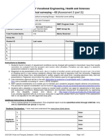 CIVE1206 1810 - Practical Surveying - Horizontal Curve Setting - Instructions and Datasheet