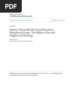 Robert Masson - Rahners Primordial Words and Bernsteins Metaphorical Leaps - The Affinity of Art With Religion and Theology