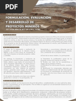 Curso Espec Formulacion y Evaluacion de Proyectos Mineros