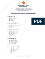 Expressões Numéricas Com Números Racionais