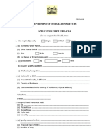 Form 22 Application For Kenya Visa