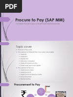 Procure To Pay (SAP MM)