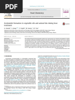 Acrylamide Formation in Vegetable Oils and Animal Fats During Heat Treatment