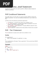 PHP Statements