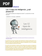 13 Tipos de Inteligencia