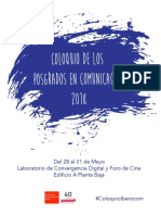 Coloquio de Los Posgrados en Comunicación 2018 - Maestría