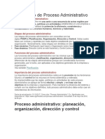 Significado de Proceso Administrativo