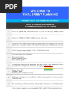 November Final Sprint Planning