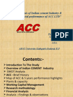 Analysis & Financial Performnce of Acc