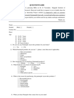 Questionnaire Sunilkumar