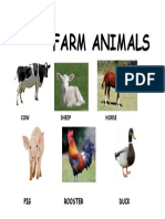 Farm Animals: COW Sheep Horse