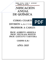 Planificación Anual de - Quimica 2017