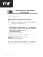 Communication in Business Environment: Notice For Annual General Meeting