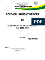 Accomplishment Report in ESP