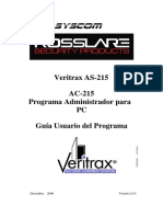 AC215 Manual Software Veritrax Rosslare Español PDF