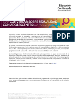 Curso Conversar Sobre Sexualidad Con Adolescentes Que, Como y Cuando