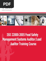 ISO 22000:2005 Food Safety Management Systems Auditor/Lead Auditor Training Course