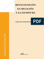 Libro Metacognición de La Escritura