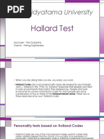 Widyatama University: Hallard Test