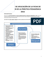 Protocolo de Aplicación de La Ficha de Observación de La Práctica Pedagógica PDF