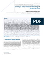 Difficulties in The Sample Preparation and Testing of Modified Soils