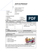 Sesión de Aprendizaje 5° - Mayo