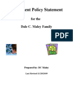 2010 Dale Maley Investment Policy Statement