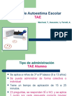 Introducción Test de Autoestima Escolar (TAE)