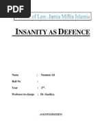 Insanity As A Defence