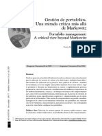 Gestión de Portafolios - Una Mirada Más Allá de Markowitz