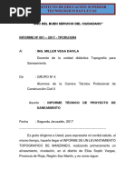 Informe de Saneamiento PDF