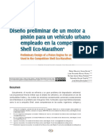 Diseño Preliminar de Un Motor A: Pistón para Un Vehículo Urbano Empleado en La Competencia Shell Eco-Marathon