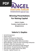 Winning Presentations For Raising Capital: Valerie S. Gaydos President, Capital Growth, Inc. @angelventures