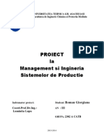 Managementul Si Ingineria Sistemelor de Productie