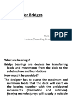 Bearings For Bridges: Prepared By: M. K. Chandrasekar, Lecturer/Consulting Structural Engineer