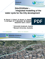 DAnCE4Water - Concept For Integrated Modelling of The Water Cycle For The City Development Wolfgang Rauch, University of Innsbruck