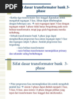 Sifat Dasar Transformator Bank 3-Phase