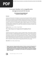 Garciandía, J.a., Samper, J. (2010) La Terapia Familiar en La Resignificación Transgeneracional Del Incesto. Rev. Colomb. Psiquiat., Vol. 39 No. 1