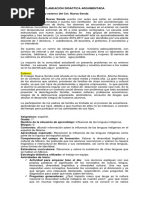 Ejemplo de Planeación Didáctica Argumentada Español Zona 016