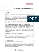 Cuestionario Proyecto de Emprendimiento