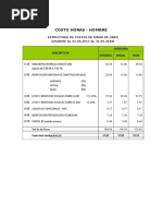 Costo Mano de Obra Junio 2017 2018