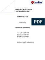 Universidad Tecnologica Centroamericana: Cambios de Fase