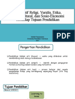 Kajian Perspektif Religi, Yuridis, Etika, Sosio-Kultural, Sosio-Ekonomi Dalam Pendidikan