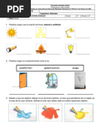 Evaluación La Luz Tercero