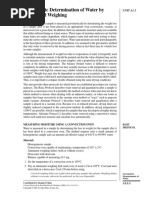 Unit A1.1 Gravimetric Determination of Water by Drying and Weighing