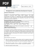 Management and Leadership Development Proposal