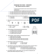 Chemistry Practice Test With Answer For Physical Science Major