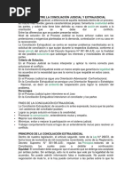 Diferencias Entre La Conciliación Judicial y Extrajudicial