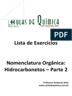 Aulas de Química - Anderson Dino - Hidrocarbonetos Parte 2 - Nomenclatura e Exercícios Com Gabarito